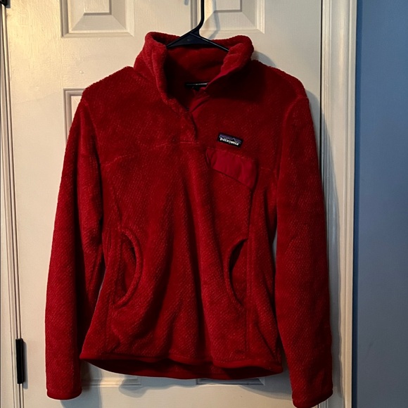 Patagonia Jackets & Blazers - Patagonia Bold Red Teddy Jacket